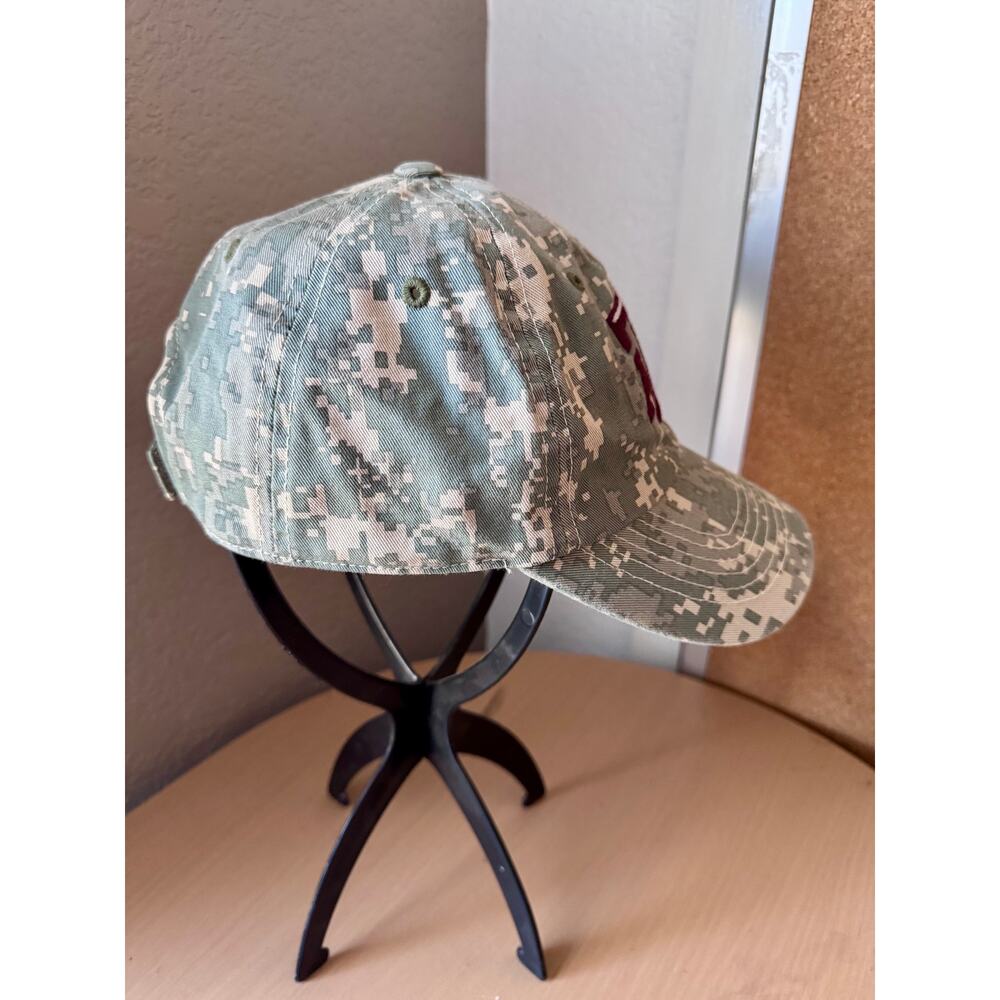 Texas A&M University Camo Baseball Cap Adjustable Hat – Maroon Embroidered Logo - Picture 5 of 9